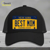 Best Mom New York Novelty License Plate Hat Mesh / Black