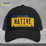 Native New York Novelty License Plate Hat Mesh / Black