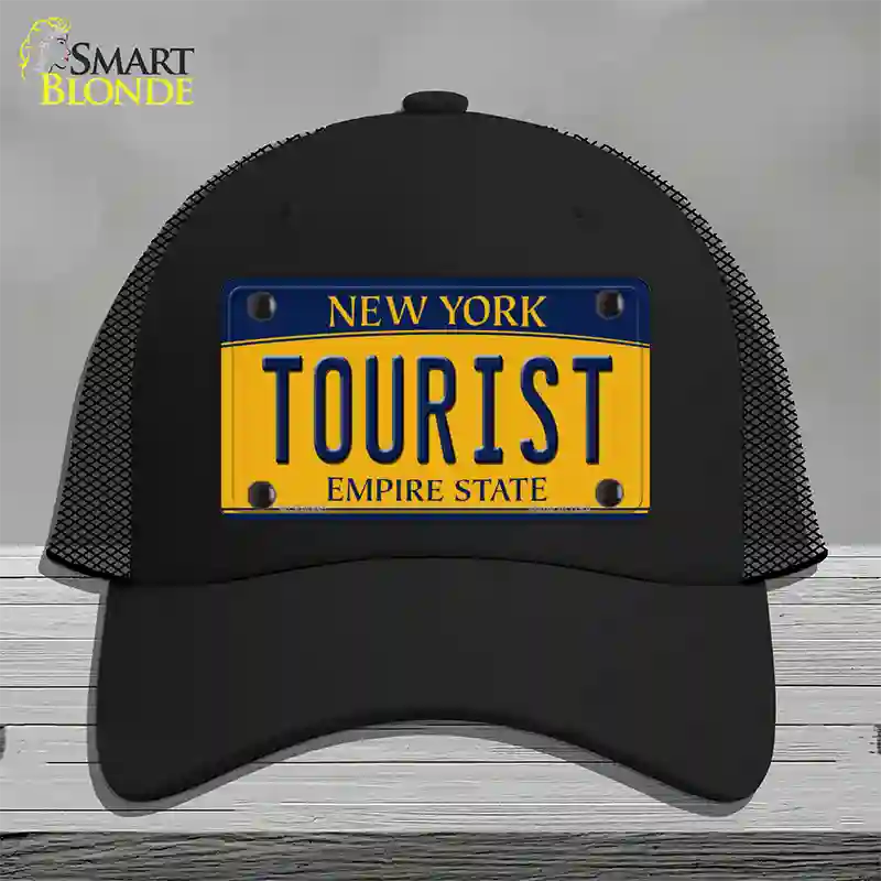 Tourist New York Novelty License Plate Hat Mesh / Black