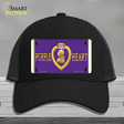 Purple Heart Novelty License Plate Hat Mesh / Black