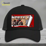 Route 66 Mother Road Scroll Novelty License Plate Hat Mesh / Black