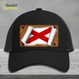 Alabama Flag Scroll Novelty License Plate Hat Mesh / Black