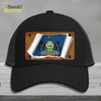 Pennsylvania Flag Scroll Novelty License Plate Hat Mesh / Black