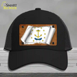 Rhode Island Flag Scroll Novelty License Plate Hat Mesh / Black