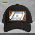 Argentina Flag Scroll Novelty License Plate Hat Mesh / Black