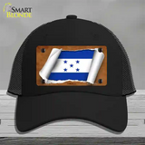 Honduras Flag Scroll Novelty License Plate Hat Mesh / Black