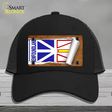 Newfoundland Flag Scroll Novelty License Plate Hat Mesh / Black