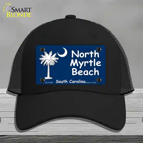 North Myrtle Beach Flag Novelty License Plate Hat Mesh / Black