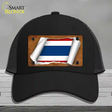 Thailand Flag Scroll Novelty License Plate Hat Mesh / Black