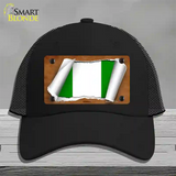 Nigeria Flag Scroll Novelty License Plate Hat Mesh / Black