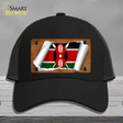 Kenya Flag Scroll Novelty License Plate Hat Mesh / Black