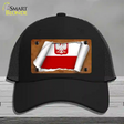 Poland/Eagle Flag Scroll Novelty License Plate Hat Mesh / Black