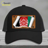 Afghanistan Flag Scroll Novelty License Plate Hat Mesh / Black