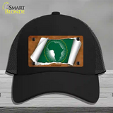 African Union Flag Scroll Novelty License Plate Hat Mesh / Black