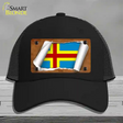 Aland Flag Scroll Novelty License Plate Hat Mesh / Black