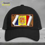 Andorra Flag Scroll Novelty License Plate Hat Mesh / Black