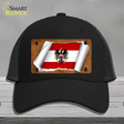 Austria Flag Scroll Novelty License Plate Hat Mesh / Black