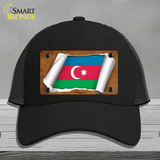 Azerbaijan Flag Scroll Novelty License Plate Hat Mesh / Black