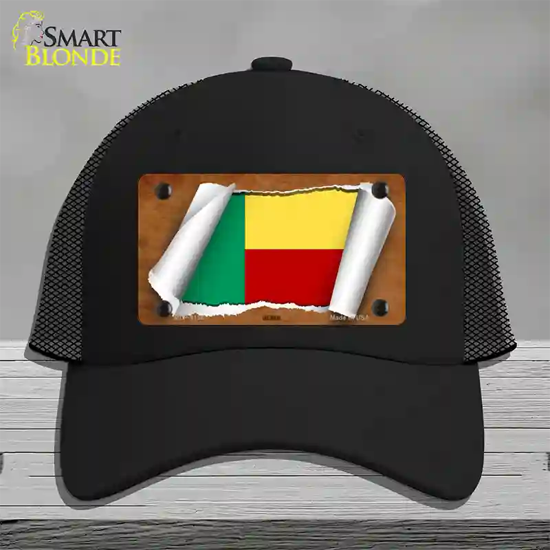 Banin Flag Scroll Novelty License Plate Hat Mesh / Black