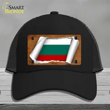 Bulgaria Flag Scroll Novelty License Plate Hat Mesh / Black