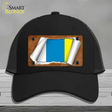 Canary Island Flag Scroll Novelty License Plate Hat Mesh / Black