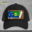 Christmas Islands Flag Scroll Novelty License Plate Hat Mesh / Black