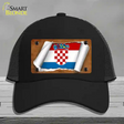 Croatia Flag Scroll Novelty License Plate Hat Mesh / Black