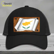 Cyprus Flag Scroll Novelty License Plate Hat Mesh / Black