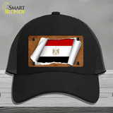 Egypt Flag Scroll Novelty License Plate Hat Mesh / Black