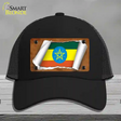 Ethiopia Flag Scroll Novelty License Plate Hat Mesh / Black