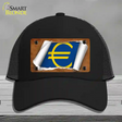 Euro Flag Scroll Novelty License Plate Hat Mesh / Black