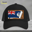 Falkland Islands Flag Scroll Novelty License Plate Hat Mesh / Black