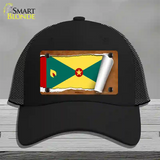 Grenada Flag Scroll Novelty License Plate Hat Mesh / Black