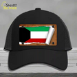 Kuwait Flag Scroll Novelty License Plate Hat Mesh / Black