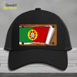 Portugal Flag Scroll Novelty License Plate Hat Mesh / Black