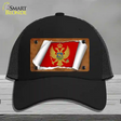 Montenegro Flag Scroll Novelty License Plate Hat Mesh / Black