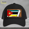 Mozambique Flag Scroll Novelty License Plate Hat Mesh / Black