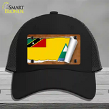 Nevis Flag Scroll Novelty License Plate Hat Mesh / Black