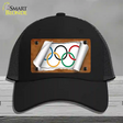 Olympic Flag Scroll Novelty License Plate Hat Mesh / Black