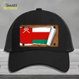 Oman Flag Scroll Novelty License Plate Hat Mesh / Black