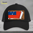 Samoa Flag Scroll Novelty License Plate Hat Mesh / Black