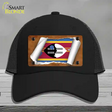 Swaziland Flag Scroll Novelty License Plate Hat Mesh / Black