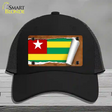 Togo Flag Scroll Novelty License Plate Hat Mesh / Black