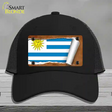 Uruguay Flag Scroll Novelty License Plate Hat Mesh / Black