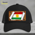 Kurdistan Flag Scroll Novelty License Plate Hat Mesh / Black