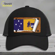 Australian Capital Flag Scroll Novelty License Plate Hat Mesh / Black