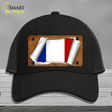 France Flag Scroll Novelty License Plate Hat Mesh / Black