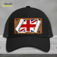 Britain Flag Scroll Novelty License Plate Hat Mesh / Black