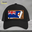 New South Wales Flag Scroll Novelty License Plate Hat Mesh / Black