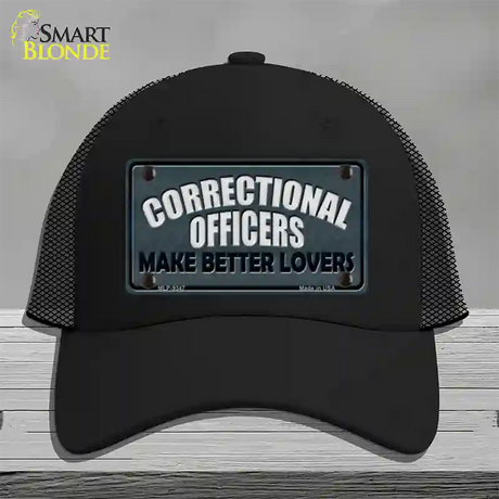 Corrections Officer Better Lover Novelty License Plate Hat Mesh / Black